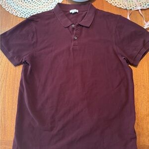 Sunspel Pique Burgundy Polo